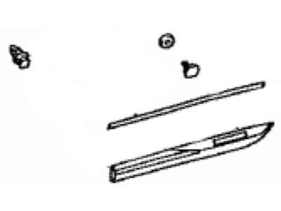 Lexus 75076-75020-B3 Moulding Sub-Assy, Rear Door, Outside LH