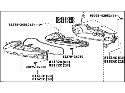 Lexus RC200t Side Marker Light - 81620-24070