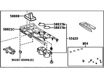 Lexus 58804-24140-C6 Panel Sub-Assembly, Console