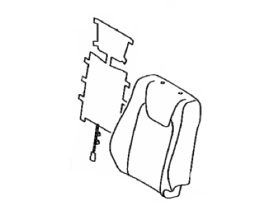 Lexus 71074-0E261-E2 Front Seat Back Cover Sub-Assembly, Left (For Separate Type)
