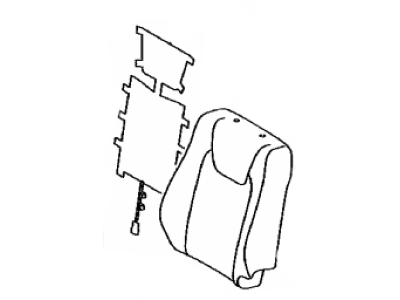 Lexus 71074-0E251-B3 Front Seat Back Cover Sub-Assembly, Left (For Separate Type)