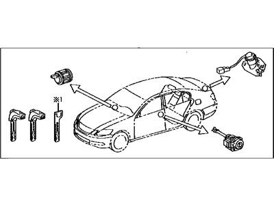 2009 Lexus GS450h Door Lock Cylinder - 69005-30C90