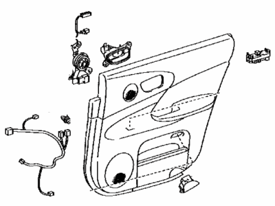 Lexus 67630-30C51-E0 Board Sub-Assy, Rear Door Trim, RH