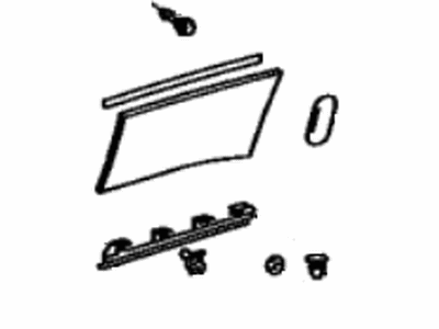 Lexus 75075-30040-J1 Moulding Sub-Assy, Rear Door, Outside RH