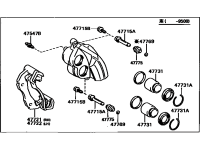 1995 Lexus GS300 Brake Caliper - 47730-30400