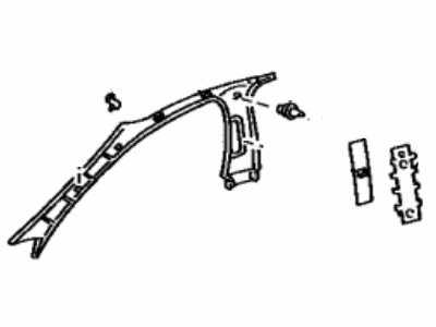 Lexus 62220-30150-G0 Garnish, Front Pillar, LH