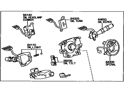 1995 Lexus GS300 Headlight Switch - 84310-3A490