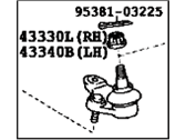 Lexus 43330-39775 JOINT ASSY, LOWER BALL, FRONT RH