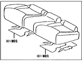 Lexus 71075-50370-C0 COVER, REAR SEAT CUSHION (FOR BENCH TYPE)