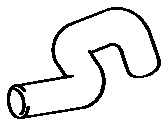 Lexus 16571-46080 HOSE, RADIATOR, INLET