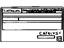 Lexus 11298-20480 Label, Emission Control Information