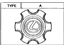 Lexus 42603-60520 Ornament Sub-Assy, Wheel Hub