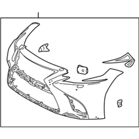 Lexus 52119-5C927 COVER, FRONT BUMPER L/P
