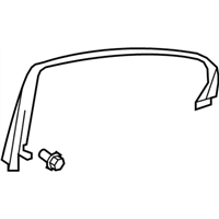 Lexus 67673-50070-E0 GARNISH, REAR DOOR FRAME, RH