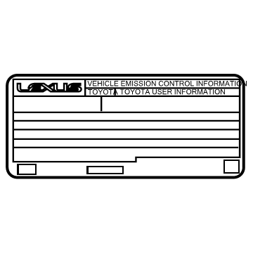 Lexus 11298-0P660 Label, Emission Cont