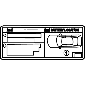 Lexus 28897-38020 Label, Battery Caution