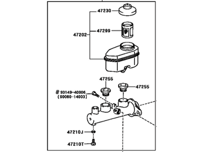 Lexus 47201-06120 Cylinder Sub-Assy, Brake Master