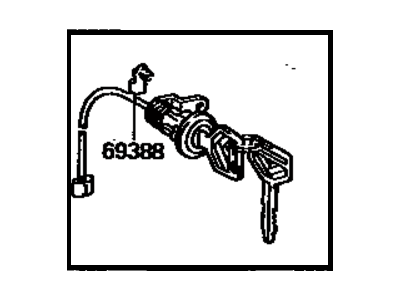 69052-32070 Lexus Cylinder & Key Set Illustration 1 of 1