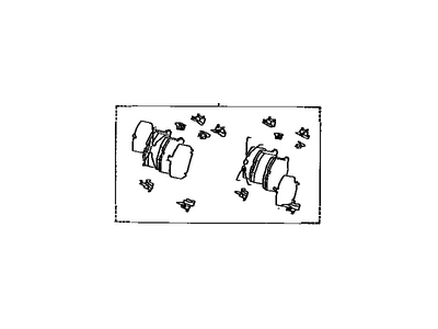 04465-YZZA3 Lexus Front Brake Pad Illustration 1 of 1