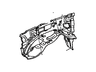 Lexus 53710-60162 Apron Assembly, Front Fender
