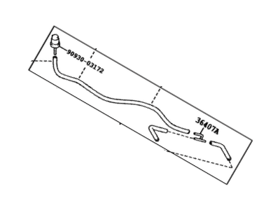Lexus 36407-60120 Hose Sub-Assembly, Transmission