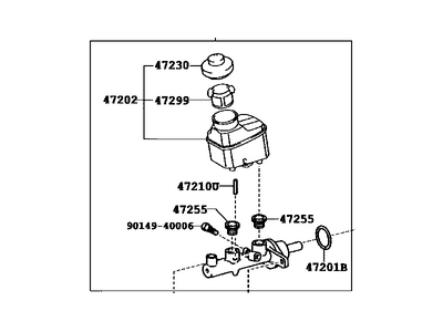 Lexus 47201-33350 Cylinder Sub-Assy, Brake Master