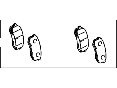 04466-60080 Lexus Disc Brake Pad Kit Illustration 1 of 1