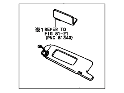 Lexus 74310-AA102-A0 Visor Assy, RH