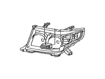 81130-60D30 Lexus Headlamp Unit Assembly Illustration 1 of 1