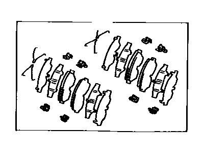 04491-33011 Lexus Pad Kit, Disc Brake Illustration 1 of 1