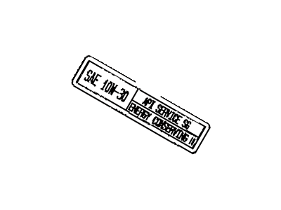 Lexus 15369-46020 Label, Engine Oil Information