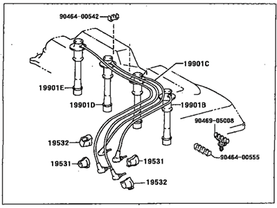 90919-22387 Lexus Cord Set, RESISTIVE Illustration 1 of 1