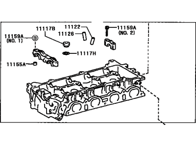 Lexus 11101-75151 Cylinder Head Sub-Assembly 11101-75151 Lexus Cylinder Head Sub-Assembly Illustration 1 of 1