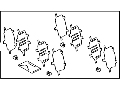 Lexus 04945-0C030 SHIM Kit, Anti SQUEAL