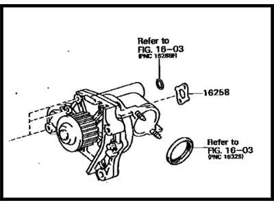 Lexus 16100-79075 Pump Assy,Water