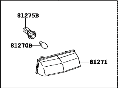 Lexus 81270-53011 Lamp Assy, License Plate